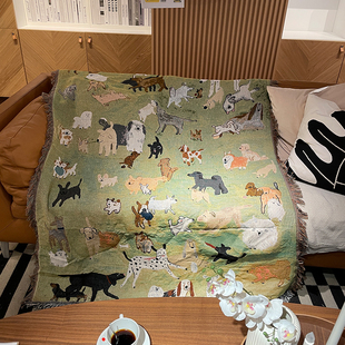 狗狗乐园沙发毯复古沙发盖巾ins风网红户外露营毯多功能墙面挂毯