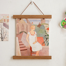 裱夹 木质磁吸挂画夹儿童美术画框简易展示相框书法绘画作品照片装