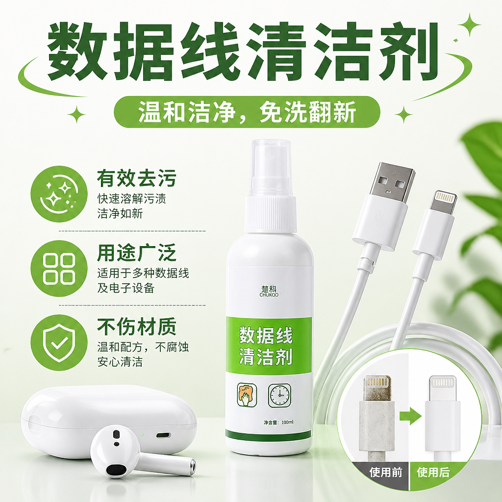 楚阔数据线耳机硅胶去污清洁剂