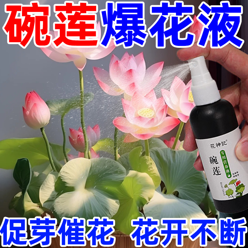 碗莲专用营养液睡莲肥料通用水溶肥水培种子发芽生根促开花防黄叶