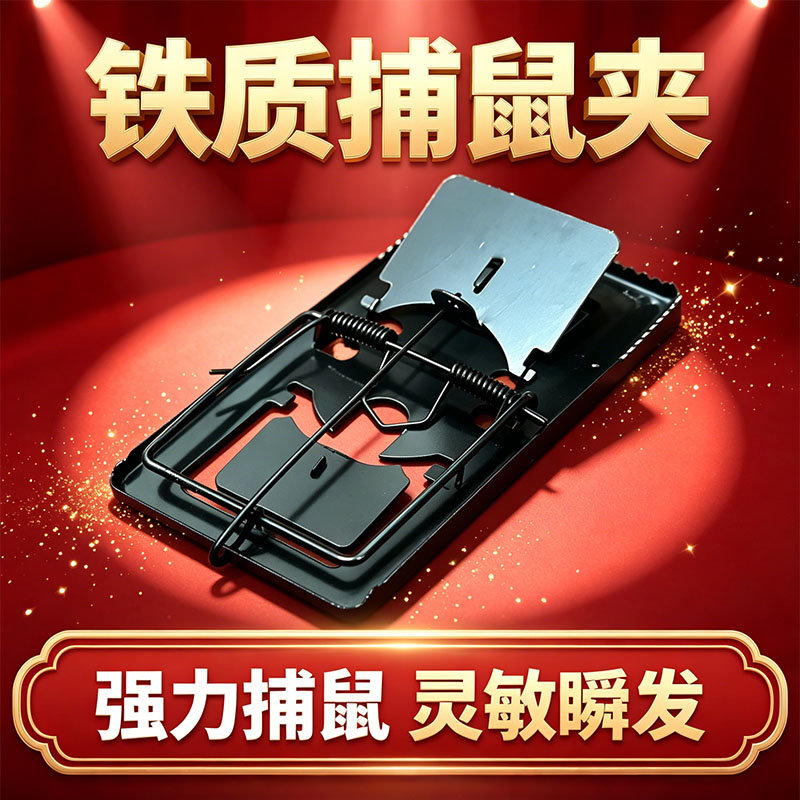 老鼠夹捕鼠器强力铁质夹家用扑捉逮老鼠笼捉抓老鼠神器夹子高灵敏