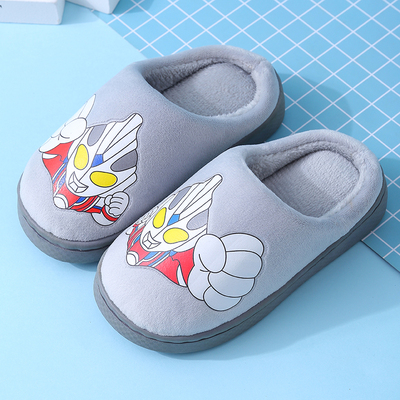 卡通款奥特曼新款秋冬季2025男童女童棉拖鞋室内外防滑毛绒棉拖鞋