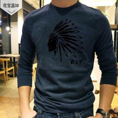 长袖af休闲男士纯棉刺绣