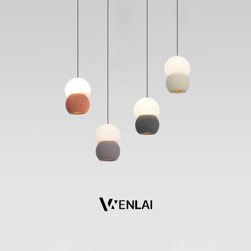 汶莱水泥简约卧室升降餐厅小吊灯