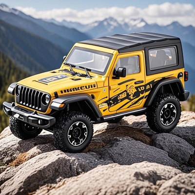 1:24吉普牧马人罗宾汉合金仿真越野汽车模型男孩顶棚可拆敞篷JEEP