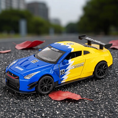 车致1:32尼桑GTRR35合金战神跑车模型仿真东瀛战车男孩生日礼物车