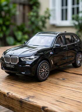 宝马X5合金仿真汽车模型男孩蓝色越野车六开门收藏BMW金属摆件车3