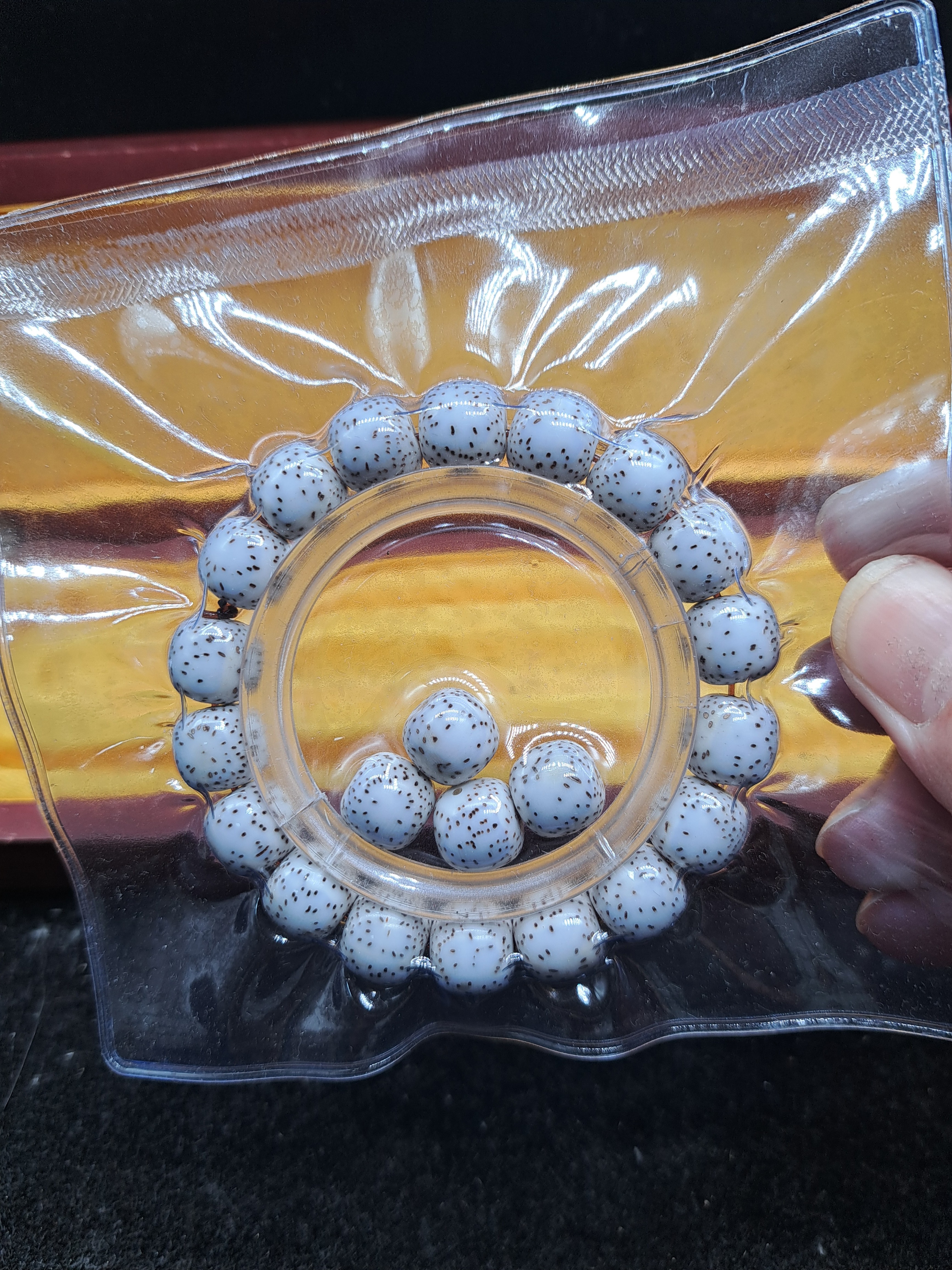 大留白同枝果精品海南星月菩提原生态未脱脂原白12*11桶珠手串