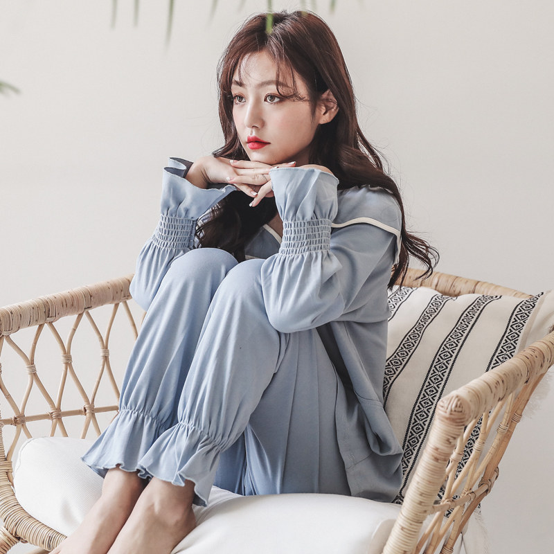 月子服春秋冬季产后怀孕期产妇10月份哺乳孕妇睡衣套装纯棉家居服