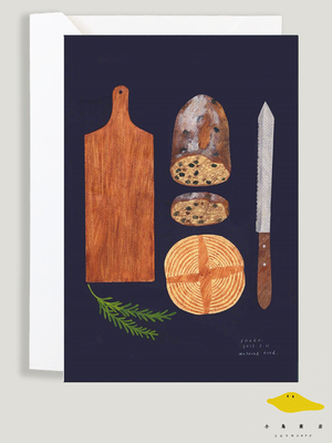 日日是好日 美食甜品烘焙店装饰画蛋糕面包手绘插画明信片卡片