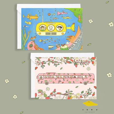 可爱小鸟商店原创小动物明信片