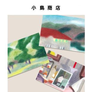 关于那朦胧温暖的梦 西班牙手绘明信片墙面装饰生日新年贺卡礼物