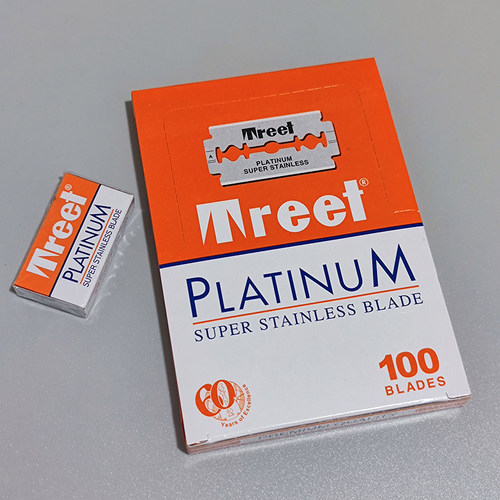 男士老式安全剃须刀刀片Treet白金刀片整包100片装