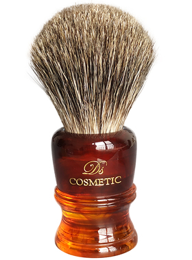 帝诗男士纯獾毛剃须刷琥珀色树脂手柄男士剃须皂打泡沫刷胡刷