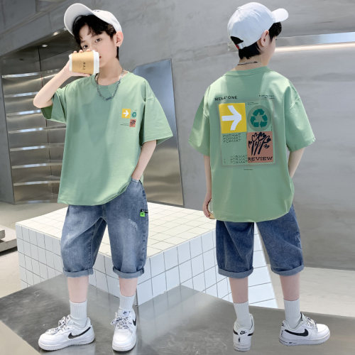 男童夏装套装洋气中大儿童装