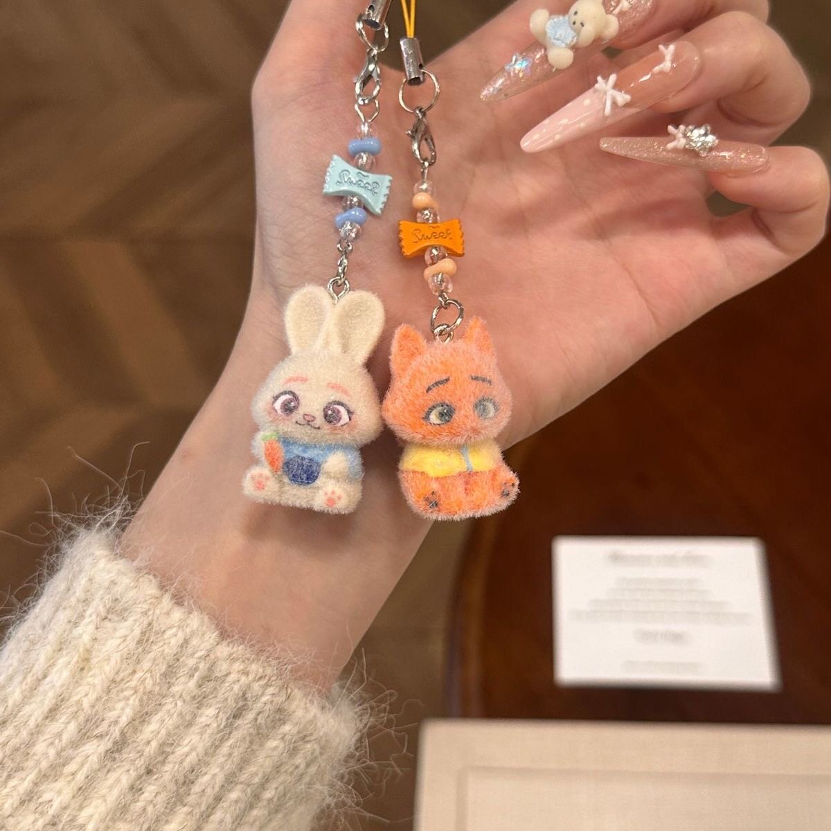 疯狂动物城植绒尼克朱迪情侣挂件