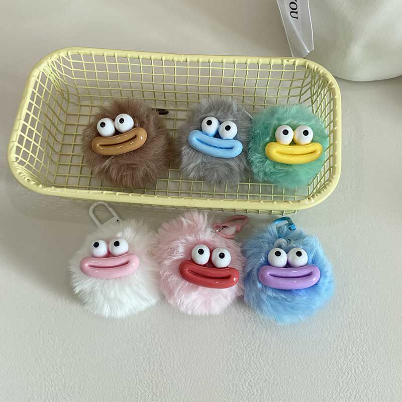 CUTE SAUSAGE MOUTH HAIRBALL KEYCHAIN FUNNY FUNNY COUPLE PENDANT CUTE STUDENT SCHOOL BAG ORNAMENT GIRLFRIEND GIFT