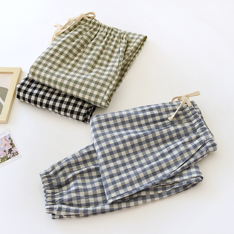 长裤水洗棉男士纯棉收口睡裤外穿