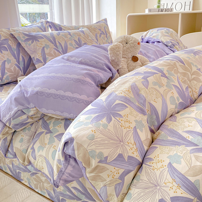 100%全棉四件套简约纯棉斜纹床单被套双人床上用品学生宿舍三件套,床上用品,床品套件/四件套/多件套,淘宝优惠券,粉丝福利购,淘宝优惠卷