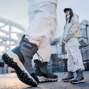 冬季 防水防滑保暖登山靴防寒户外骑行加厚加绒雪地男靴 雪地靴男士