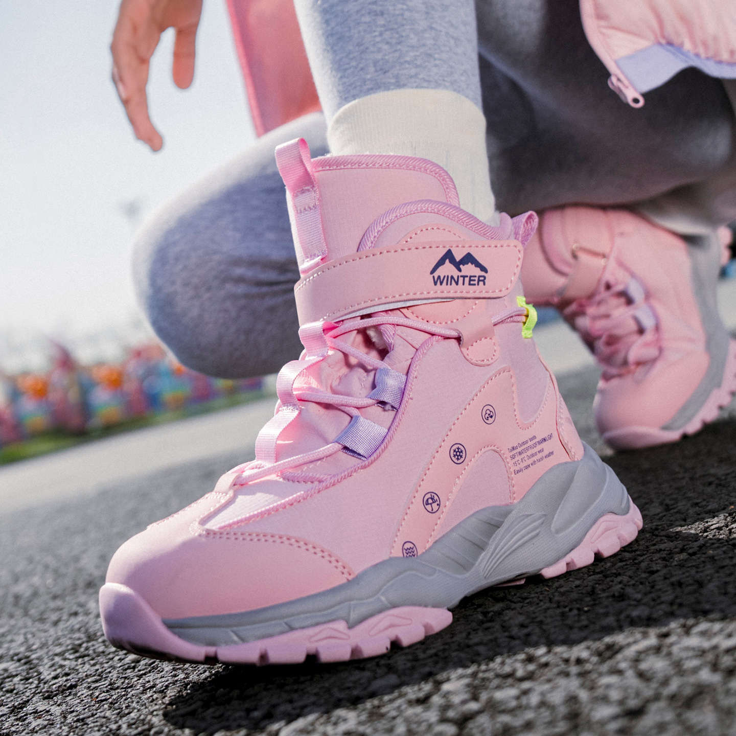 时尚儿童防滑棉鞋适穿0℃至-20℃