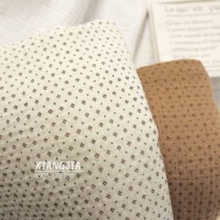 【复古小圆点】纯棉双层绉纱 母婴级a类围嘴口水巾发圈睡衣浴巾