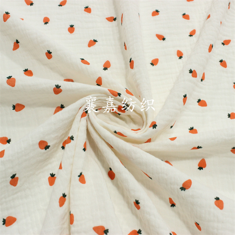 婴儿棉纱布 围嘴 包被毯子布料 A类 柔软透气