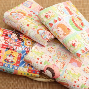 纯棉40支平纹布料 家居服  睡衣 服饰  卡通 手工 一米价