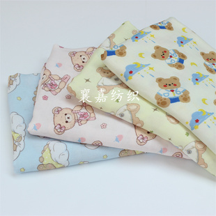 竹纤维 双层纱布 卡通数码印花 婴童服装  睡衣 床品布料