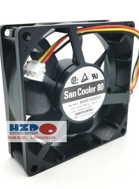 9A0812G4D01全新原装SANYO三洋8025 12V 0.38A散热风扇3线8厘米CM