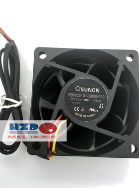 EB60251S1-Q010-F99全新EB60251S1-Q000-F99散热风扇6CM 3线 6025