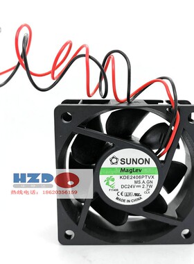 KDE2406PTVX全新原装SUNON建准6025 24v 2.7w散热风扇6CM2线