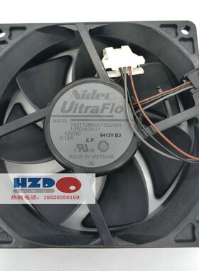 T92T12MGA7-53J351投影仪散热风扇NIDEC 9225 12V 0.18A 3线9CM
