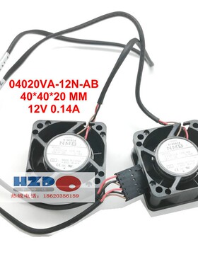 04020VA-12N-AB全新原装NMB 4020 12V 0.14A散热风扇3线4CM
