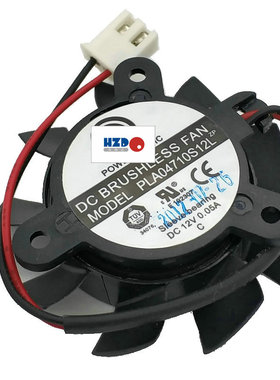 全新原装PLA04710S12L静音风扇直径37mm孔距25mm12V 0.05A2线HZDO