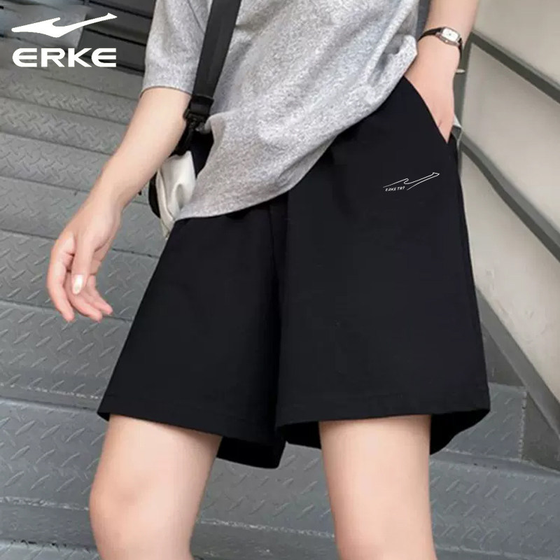 鸿星尔克运动短裤女2026夏季新款跑步学生透气宽松显瘦休闲五分裤