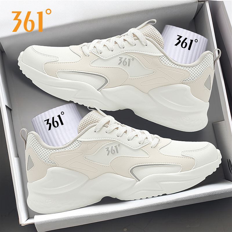 361白色轻便增高舒适运动鞋