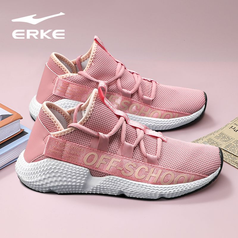 鸿星尔克女鞋百搭软底跑步鞋子