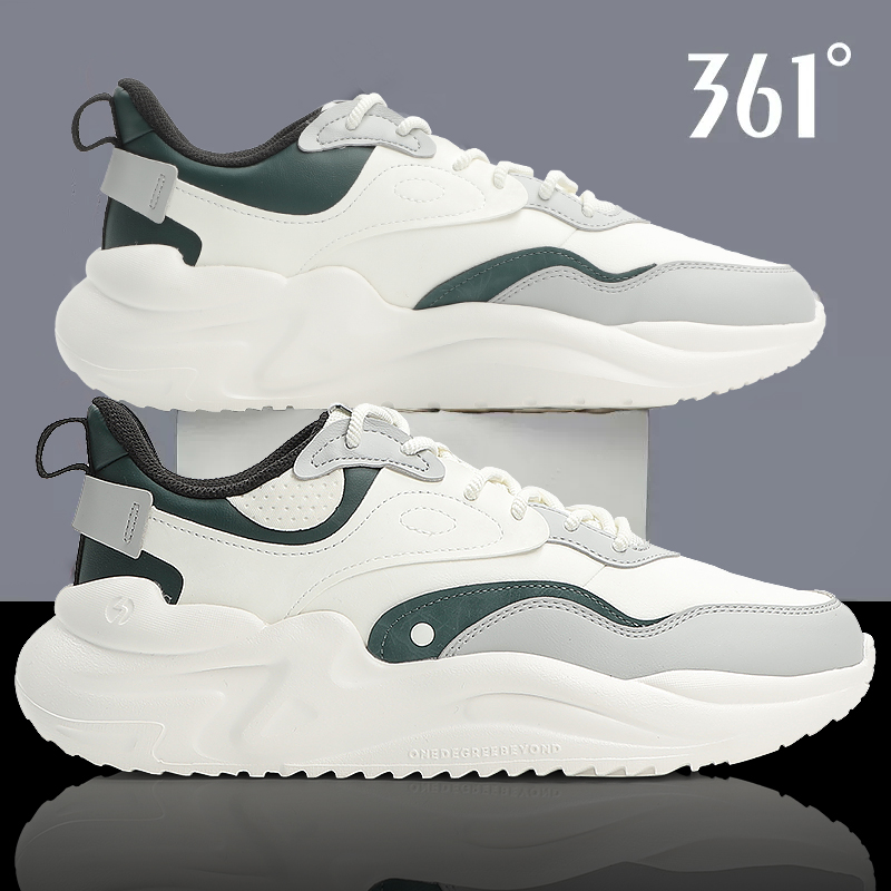 361男鞋皮面老爹鞋百搭休闲鞋子
