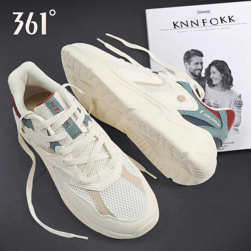 361男鞋运动鞋2026春季新款网面复古软底增高户外青少年老爹鞋子