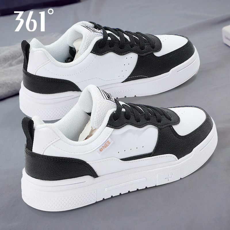 361板鞋女鞋2026春季新款小白鞋耐磨防滑百搭皮面软底增高运动鞋