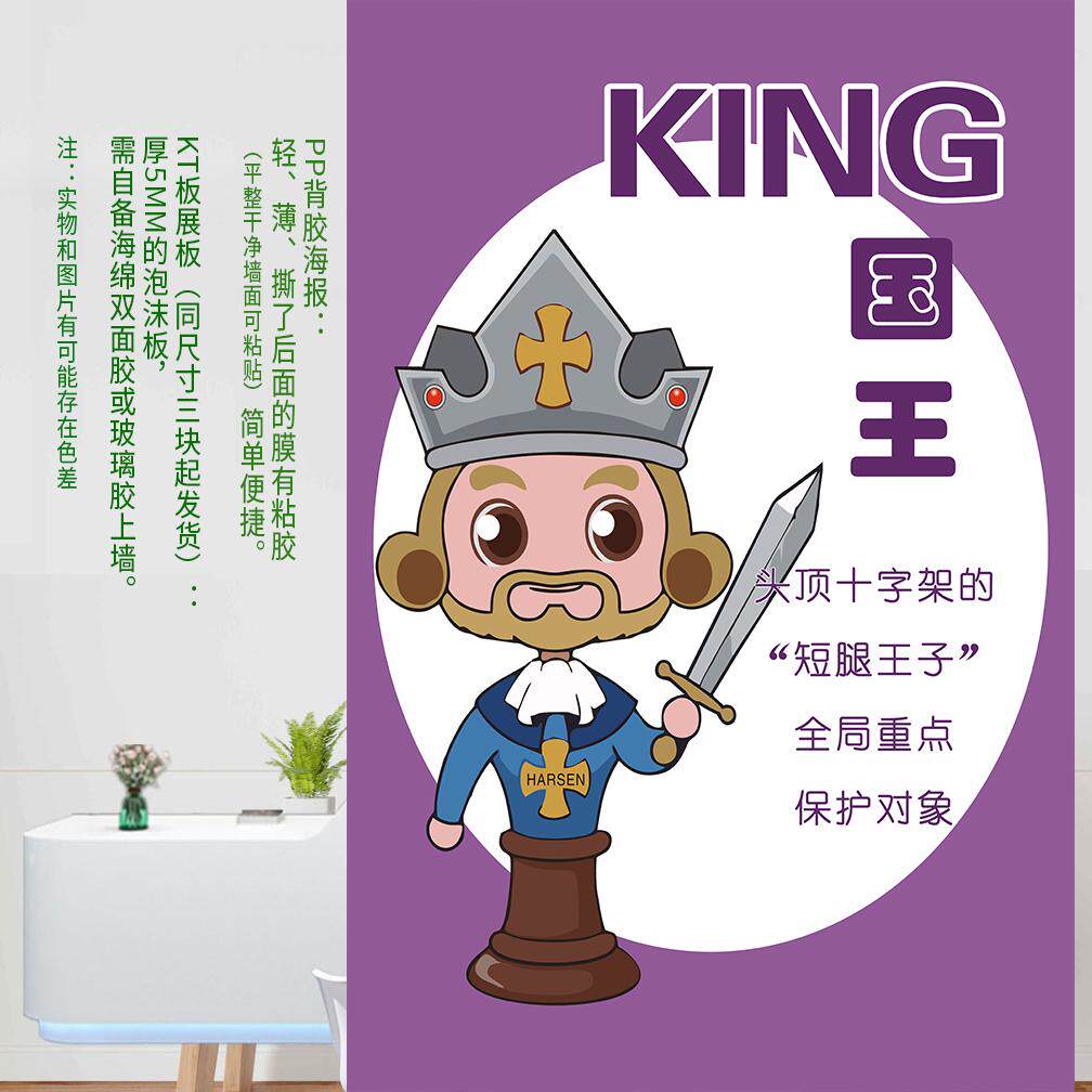 国际象棋知识国王王后马象车兵介绍海报展板广告画写真pp背胶kt板图片