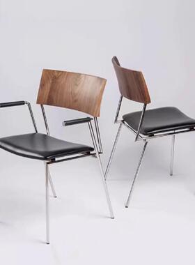 丹麦CaDot  Spikey 带扶手休闲椅高级感实木靠背扶手椅家用