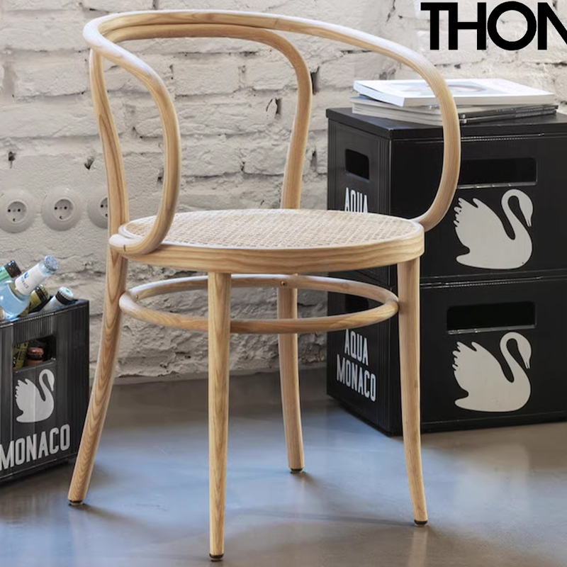 中式轻奢休闲椅THONET木质中式
