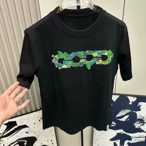 GOOD立体绿植刺绣短袖T恤