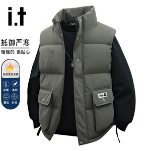 it FINGERCROXX保暖马甲男外套新款秋冬季美式休闲工装坎肩棉衣潮