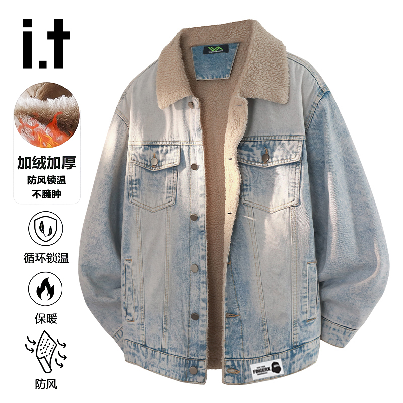 itFINGERCROXX秋冬复古牛仔外套