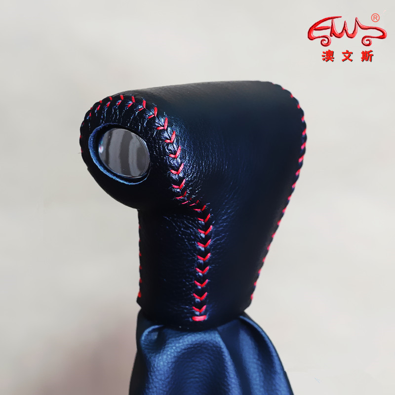 适用悍马H3自动真皮免缝挡把套