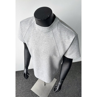 圆领汗衫 打底衫 休闲外套男式 半袖 体恤 华棉短袖 卫衣大码 T恤男夏季