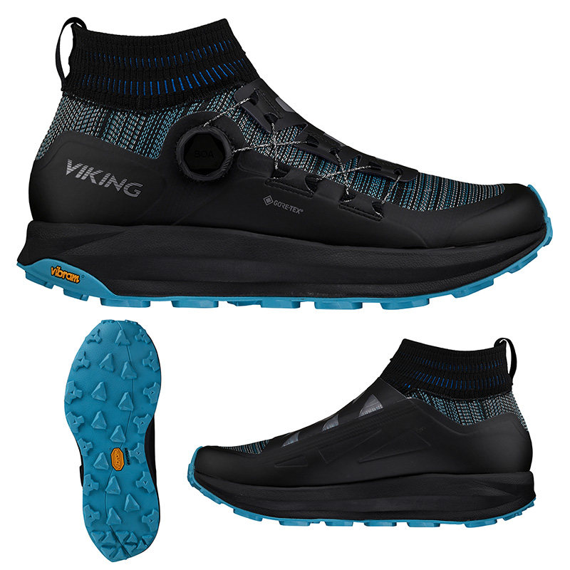 viking户外徒步鞋中性gore-tex户外登山鞋防水透气耐磨高低帮鞋